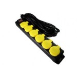 Stekkerdoos 6voudig + schakelaar 5 meter