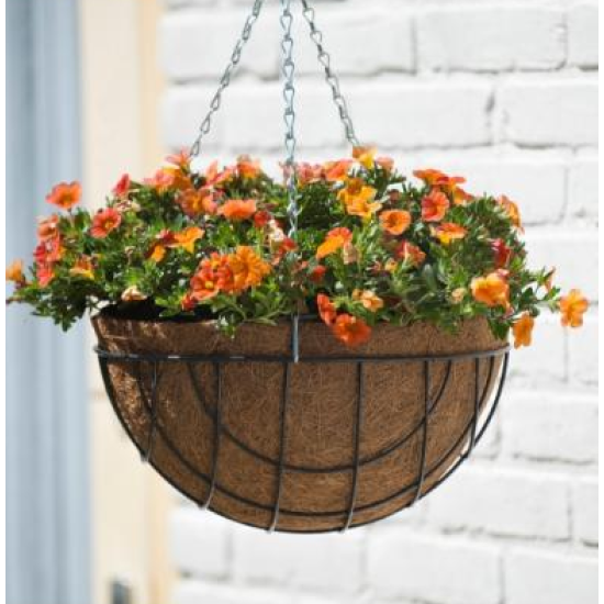 Hangmand incl ketting 30cm groen metaaldraad