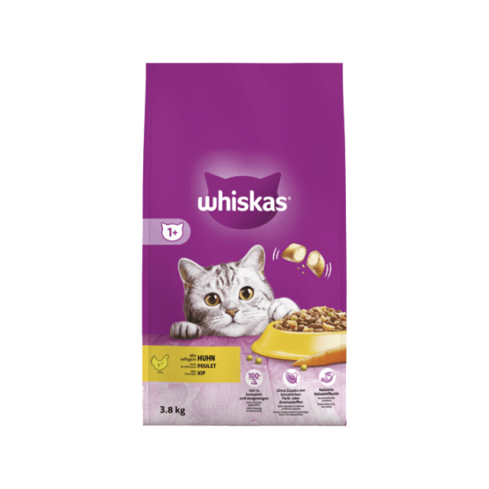 Whiskas Droog Adult kip 3,8kg