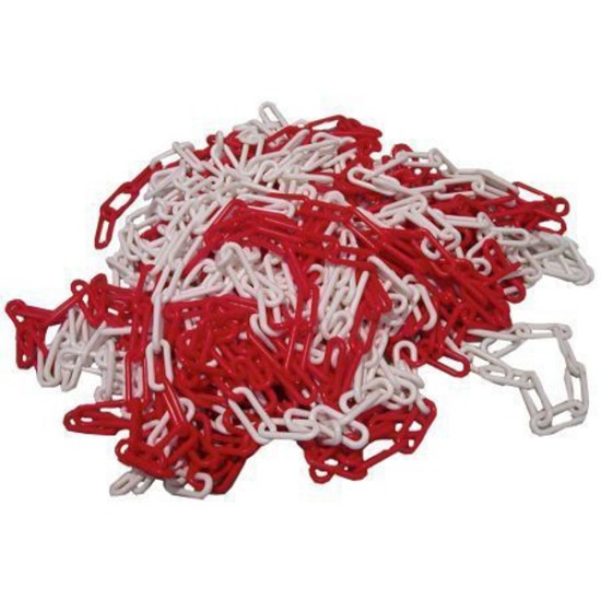 Afzetketting rood/wit 30m