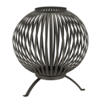 Vuurkorf bal strepen laser zwart Esschert Design