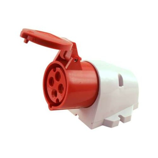 Wandcontactdoos CEE 4-polig 16A