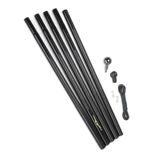 Fairybell deelbare vlaggenmast zwart 800cm