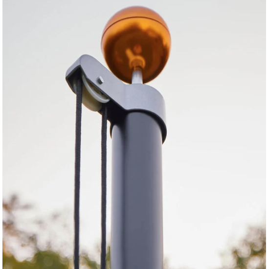 Fairybell deelbare vlaggenmast zwart 800cm