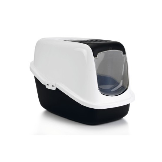 Kattenbak Nestor zwart/wit