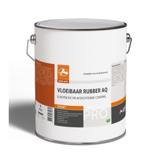 Vloeibaar rubber AQ zwart 5 liter