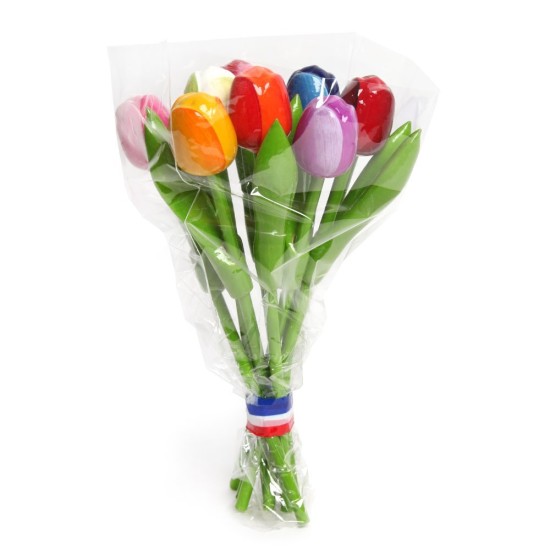 Boeket houten tulpen klein 20cm