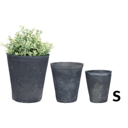 Terracotta pot Grijs set van 3