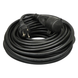 Verlengsnoer 25 meter Neopreen 3x1,5mm zwart