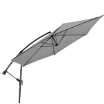 Zweefparasol Gemini grijs 3 meter