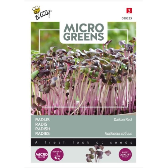 Buzzy Microgreens Radijs Rode Daikon