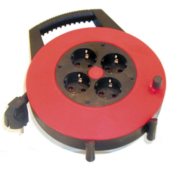 Haspel 10 meter 3x1mm² 4-voudig