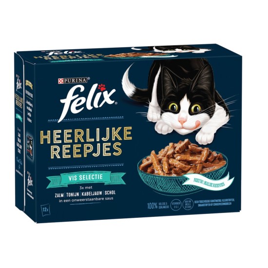 Felix Heerlijke Reepjes Vis selectie 12x 80gr