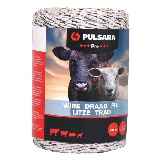 Pulsara schrikdraad pro 200M wit