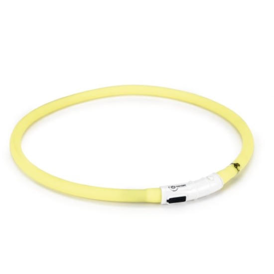 Safety gear lichtgevende hondenhalsband dogini met USB geel 70CM Safety gear lichtgevende hondenhalsband dogini met USB geel 70CM