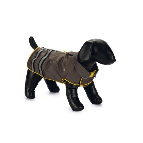Honden regenjas seja grijs/geel 32CM