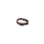 Beeztees lederen halsband bruin 27x10