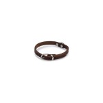Beeztees lederen halsband bruin 32x10