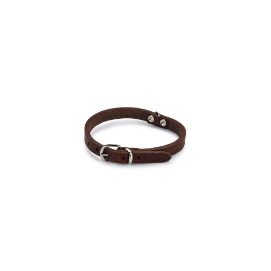 Beeztees lederen halsband bruin 37X12 Beeztees lederen halsband bruin 37X12