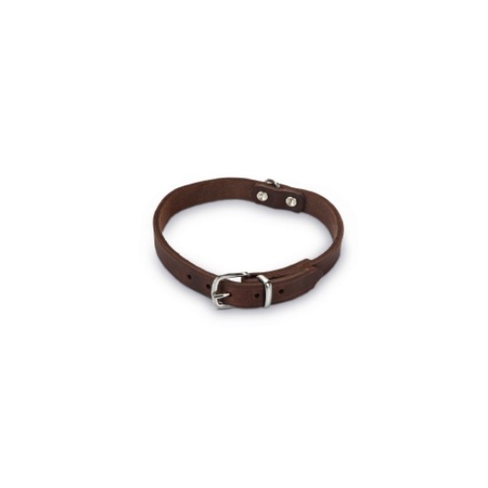 Beeztees lederen halsband bruin 42X16 Beeztees lederen halsband bruin 42X16