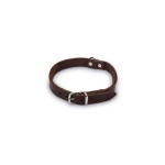 Lederen halsband bruin 47x18