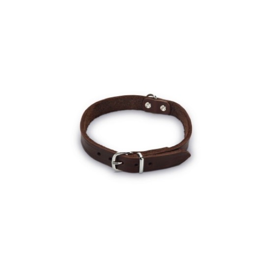 Lederen halsband bruin 47x18