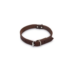 Beeztees lederen halsband bruin 52x20