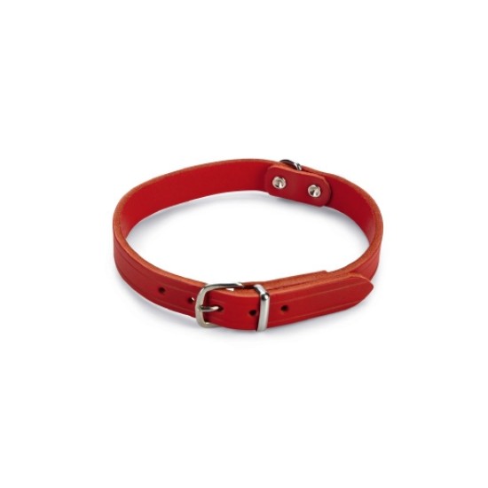 Beeztees lederen halsband rood 47x18 Beeztees lederen halsband rood 47x18