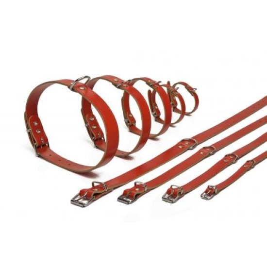 Beeztees lederen halsband rood 47x18 Beeztees lederen halsband rood 47x18