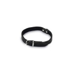 Beeztees lederen halsband zwart 47x18