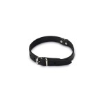 Beeztees lederen halsband zwart 52x20