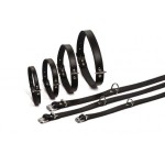 Beeztees lederen halsband zwart 57x20