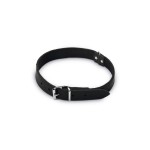 Beeztees lederen halsband zwart 62x25