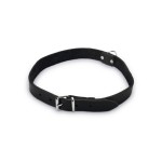 Beeztees lederen halsband zwart 70x25