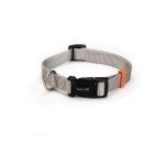 Nylon halsband uni lichtgrijs 26-40X15