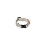 Nylon halsband uni lichtgrijs 26-40X15