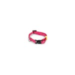 Beeztees nylon halsband uni roze 20-30X10