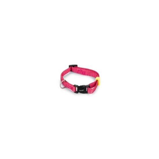 Beeztees nylon halsband uni roze 20-30X10
