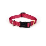 Beeztees nylon halsband uni roze 26-40X15