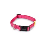 Beeztees nylon halsband uni roze 48-70X25