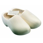 Houten klompen peppel wit geschuurd 15CM (maat 24)