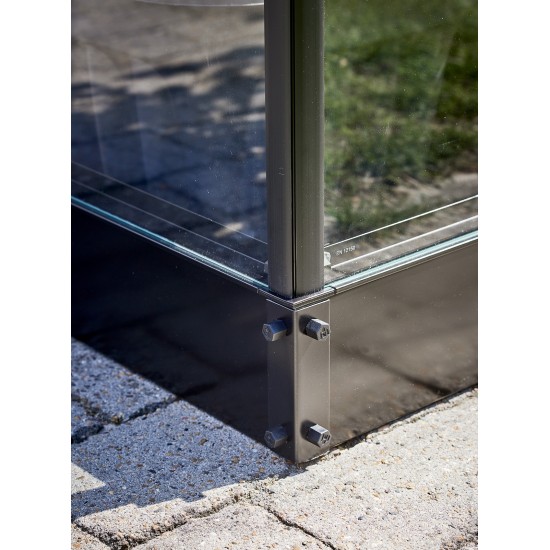 Tuinkasfundering Qube 66 zwart