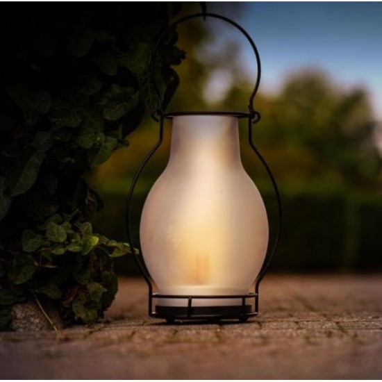 Led solar olielamp glas met flame lamp Led solar olielamp glas met flame lamp