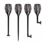 Led's Light solar tuinfakkel zwart