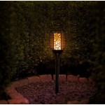 Led's Light solar tuinfakkel zwart