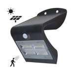 Led's Light led solar lamp met sensor zwart