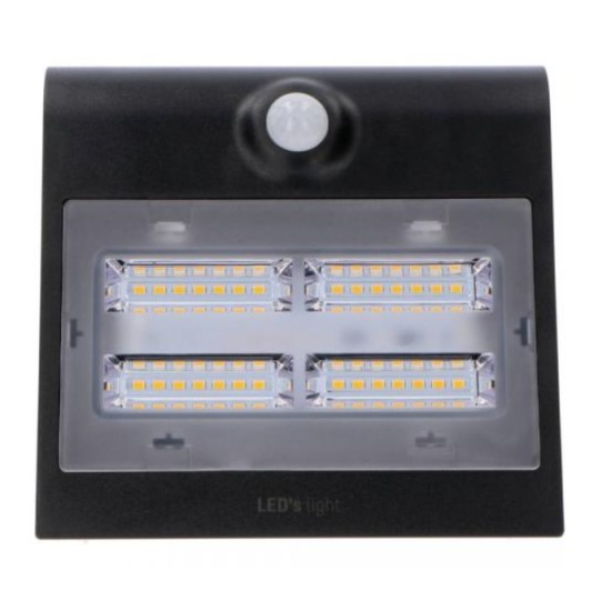 Led's Light led solar lamp met sensor zwart