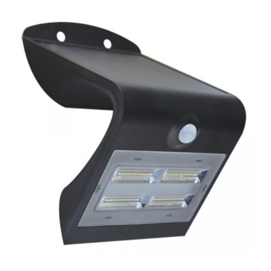 Led's Light led solar lamp met sensor zwart