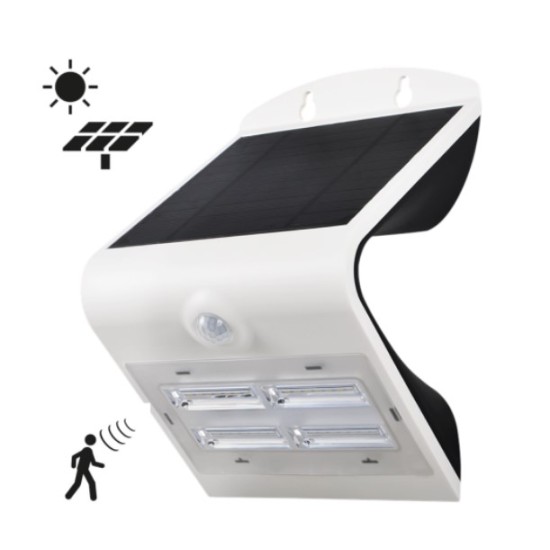 Led's Light led solar lamp met sensor wit