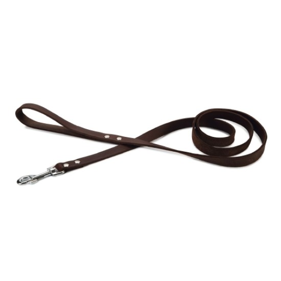Beeztees lederen looplijn bruin 165X20